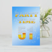 51e anniversaire invitation à la fête avec bière (Debout devant)