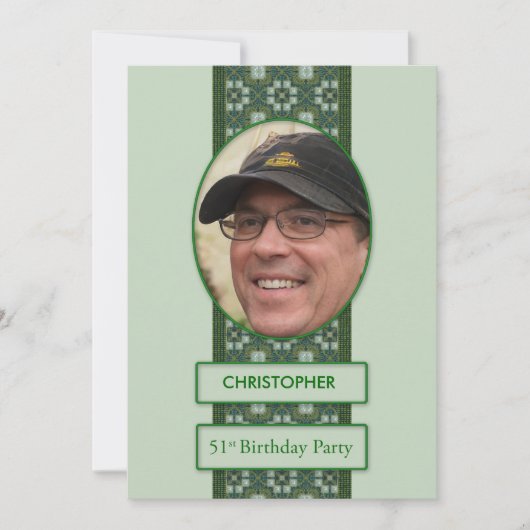 51e anniversaire Invitation de fête Ajouter une ph (Devant)