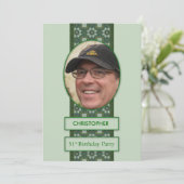 51e anniversaire Invitation de fête Ajouter une ph (Debout devant)