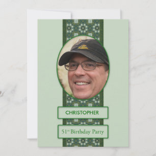 51e anniversaire Invitation de fête Ajouter une ph