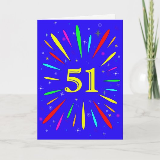51e Birthday Explosion Kaart (Voorkant)