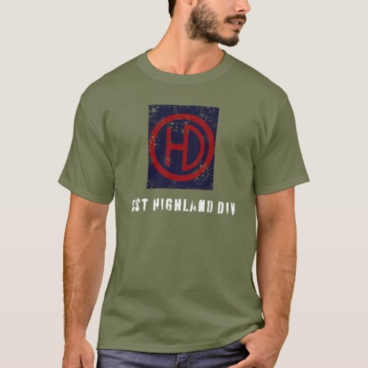 51e Highland Division (noodlijdend) T-shirt (Voorkant)