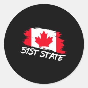 51e staat Canada 51 meme grappig Trump Ronde Sticker