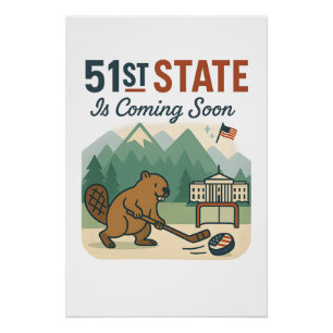 51e State Beaver Hockey Canada Verenigde Staten Vl Perfect Poster