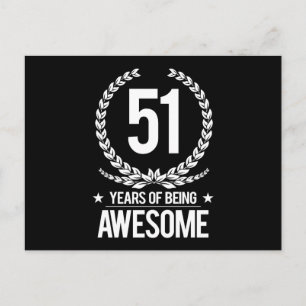 51e verjaardag (51 jaar Geweldige) Briefkaart