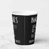 51e verjaardag: Art Deco Style + aangepaste naam Papieren Bekers (Rechts)