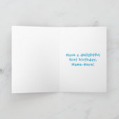 51e verjaardag: Fun Cake and Candles + Custom Name Kaart (Binnen)