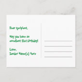 51e verjaardag: Fun Stars-patroon, Regenboog 51, N Briefkaart (Achterkant)