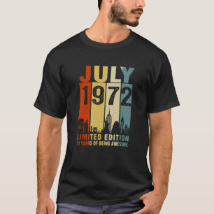 51e verjaardag juli 1972 51 jaar oud t-shirt