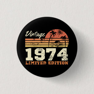 51e verjaardag ronde button 3,2 cm