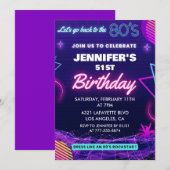 51e verjaardag uitnodigingen Terug naar de jaren 8 (Voorkant / Achterkant)