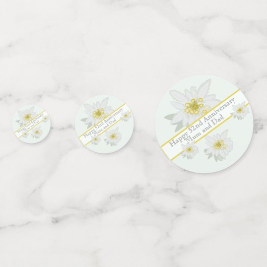 51ste bruiloft Jubileum Confetti (Achterkanten)