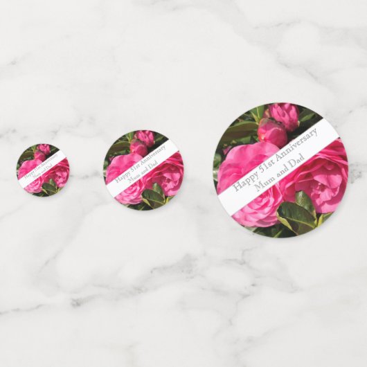 51ste bruiloft Jubileum Confetti (Achterkanten)