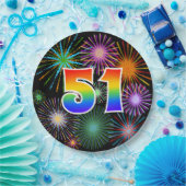 51ste evenement - Leuk, Kleurrijk, Vet, Regenboog Papieren Bordje (Feest)