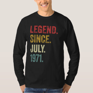 51ste verjaardag 51 jaar oude legende sinds juli 1 t-shirt