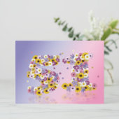 51ste verjaardag, met bloembollen letters kaart (Staand voorkant)