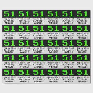 51ste verjaardag - Nerdy / Geeky Style "51" en naa Cadeaupapier