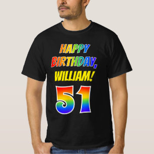 51ste verjaardag — Vet, Vun, Regenboog 51, Eigen n T-shirt