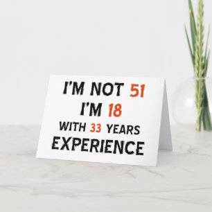 51ste verjaardagsdesign kaart