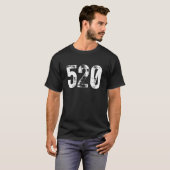 520 Gebiedscode Tucson AZ Mobile Phone Area Code T-shirt (Voorkant volledig)