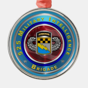 525e brigade van de militaire inlichtingendienst metalen ornament