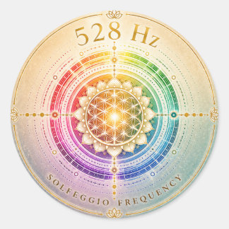 528 Hz Solfeggio Frequentie Sticker