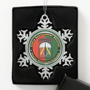 528e duurzaamheidsbrigade tin sneeuwvlok ornament
