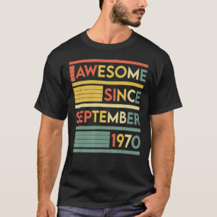 52 jaar 52e Geweldige sinds september T-shirt