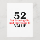 52 jaar oude design briefkaart (Voorkant)