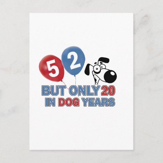 52 jaar oude design briefkaart (Voorkant)