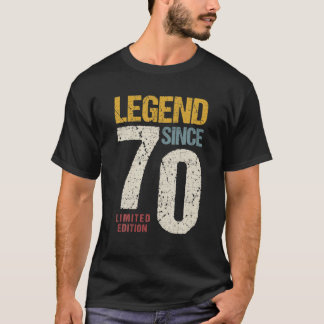 52 jaar Oude Vintage 1970 52 jaar Verdamping van d T-shirt