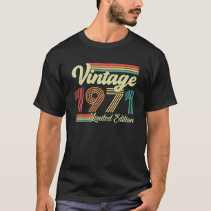 52 jaar oude Vintage 1971, geboren in 1971 52e T-shirt