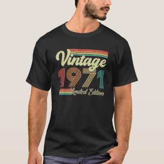 52 jaar oude Vintage 1971, geboren in 1971 52e T-shirt