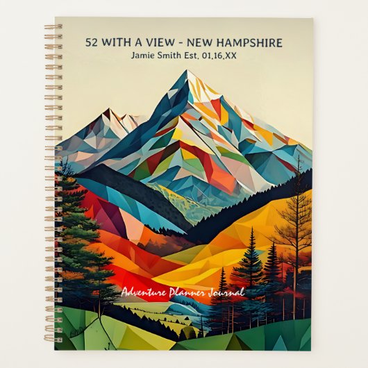 52 Met een Uitzicht New Hampshire Mountain Peaks S Planner (Voorkant)