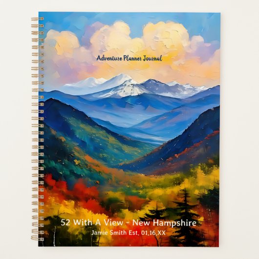 52 Met een Uitzicht New Hampshire Mountain Peaks S Planner (Voorkant)