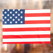 52" x 37.56" American Flag Window Cling  Raamsticker (Vel 2)