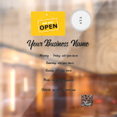 52" x 72" Open Kantooruren Ramensticker Raamsticker (Vel 2)