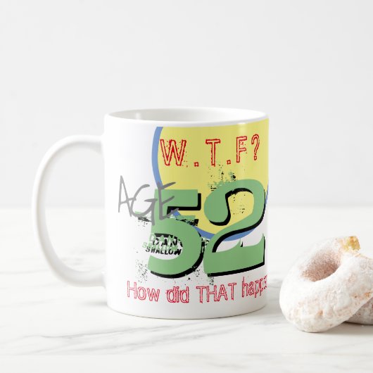 52e anniversaire de café Mug (Avec donut)