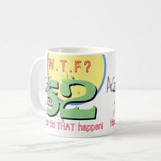 52e anniversaire de café Mug (Devant gauche)
