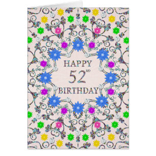 52e anniversaire Fleurs Abstraites