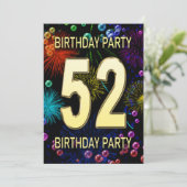 52e anniversaire Invitation fête feux d'artifice (Debout devant)