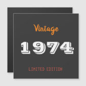 52e anniversaire Invitation magnétique - Vintage 1 (Devant / Derrière)