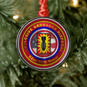 52e EoD-GROEP Kerstmis Metalen Ornament