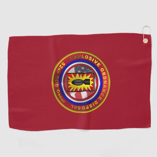 52e Explosive Ordnance Disposal Group Golfhanddoek (Horizontaal)
