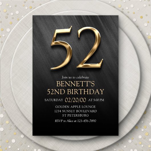 52e Invitation d'anniversaire