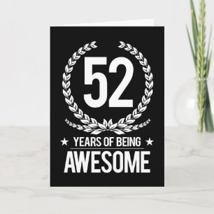 52e verjaardag (52 jaar Geweldige) Kaart