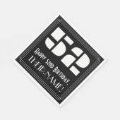 52e verjaardag: Art Deco Geïnspireerde look "52" + Servet (Hoek)