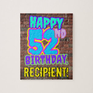 52e verjaardag ~ Fun, door Urban Graffiti geïnspir Legpuzzel