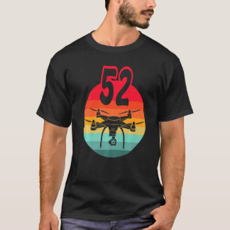 52e verjaardag I Retro afstandsbedieningstoetsen m T-shirt