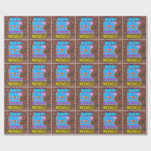 52e verjaardag: Leuk, Urban Graffiti geïnspireerd Cadeaupapier